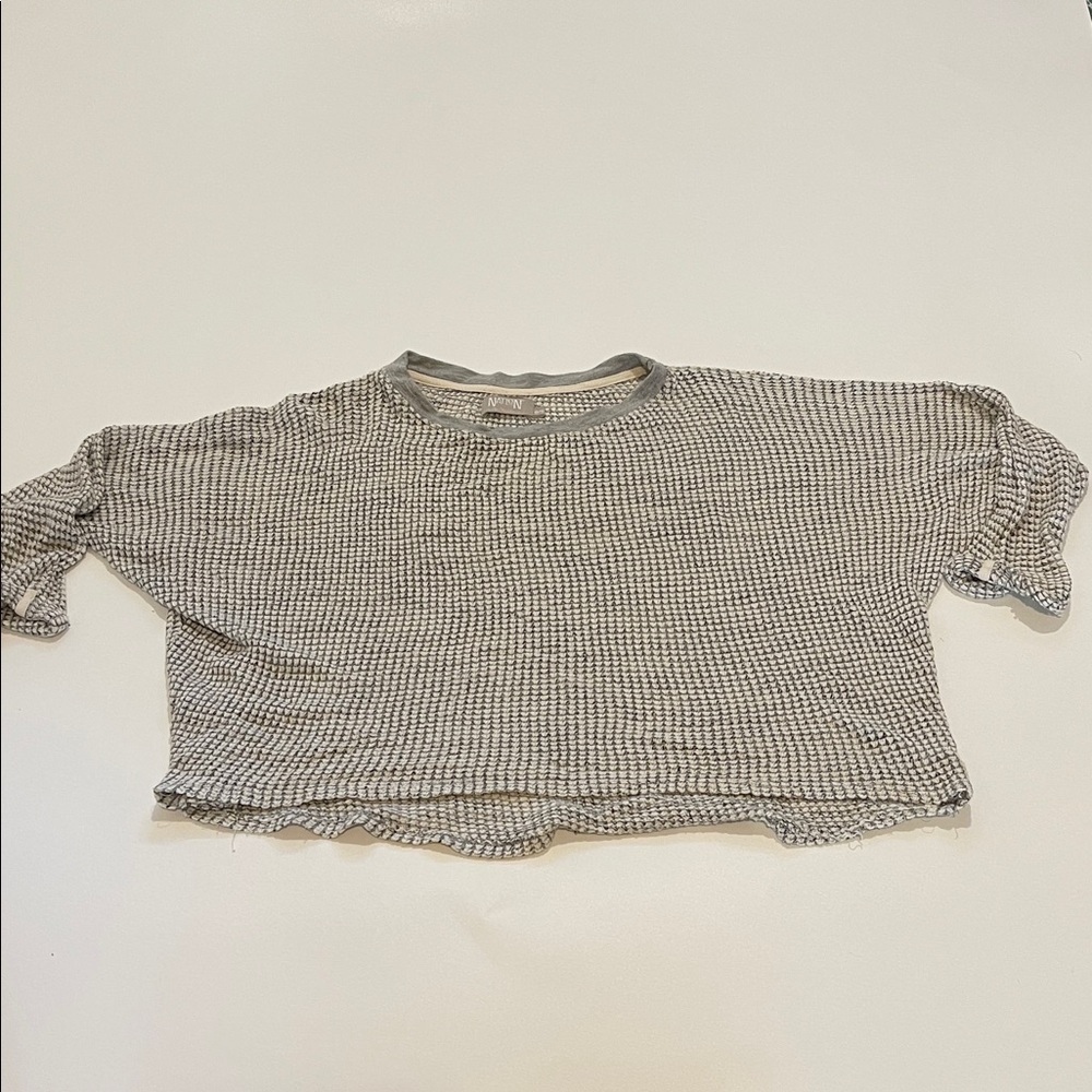Nation LTD by Jen Menchaca Gray Textured Knit Top